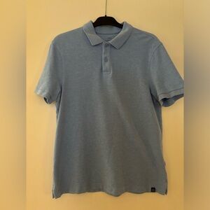 Marks & Spencer UK Men's Cotton Polo Shirt Pale Blue M